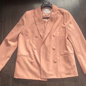 Yaya & Co over sized double breasted blazer -peach